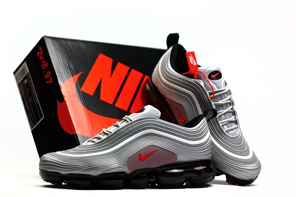 Men Nike Air Max 2018.97 Grey Red Shoes - Click Image to Close